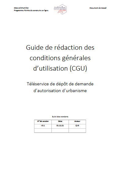 Télécharger le Guide de rédaction des conditions générales d’utilisation (CGU) (pdf, 440 ko)